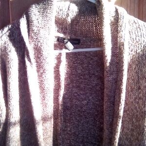 INC International Concepts Heathered Brown Cardigan